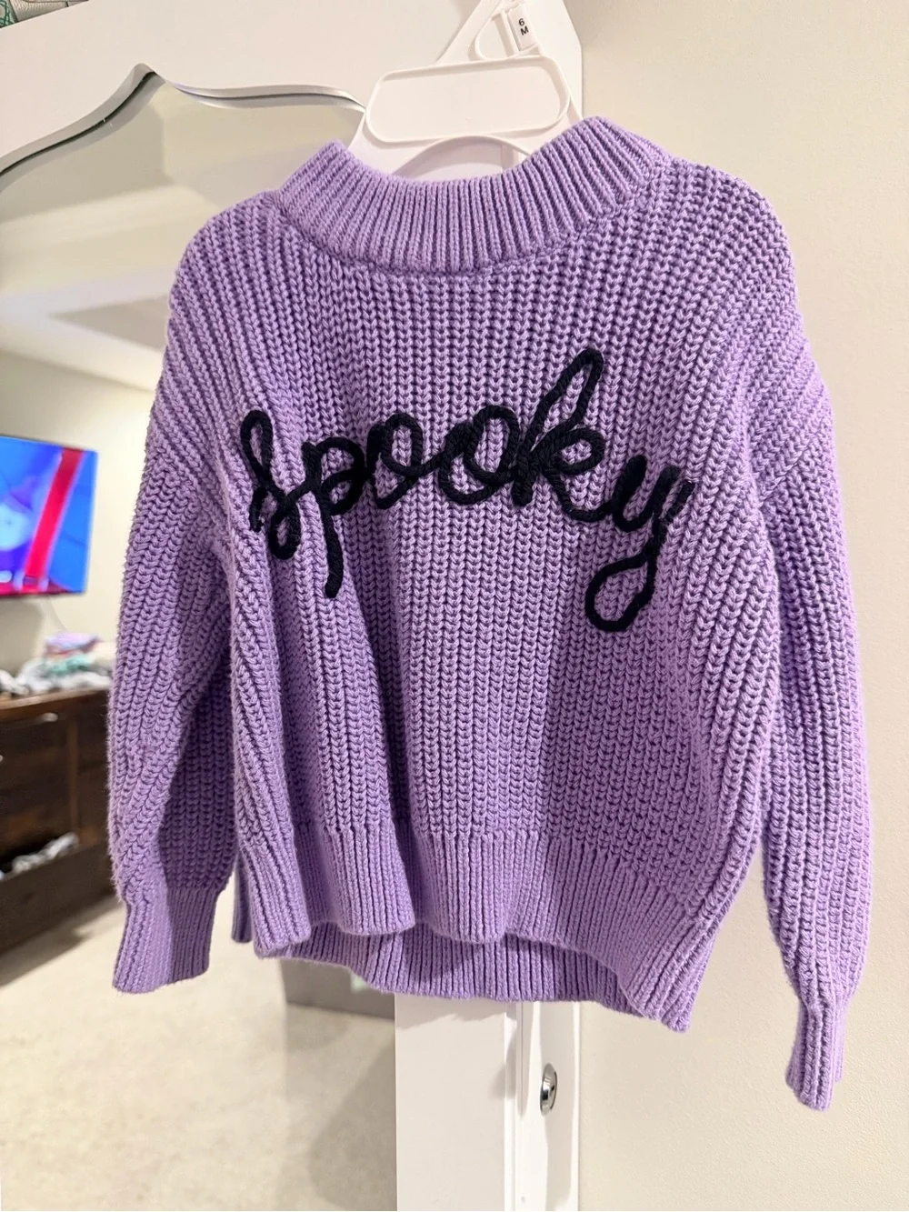 Lavender 'Spooky' Knit Sweater
